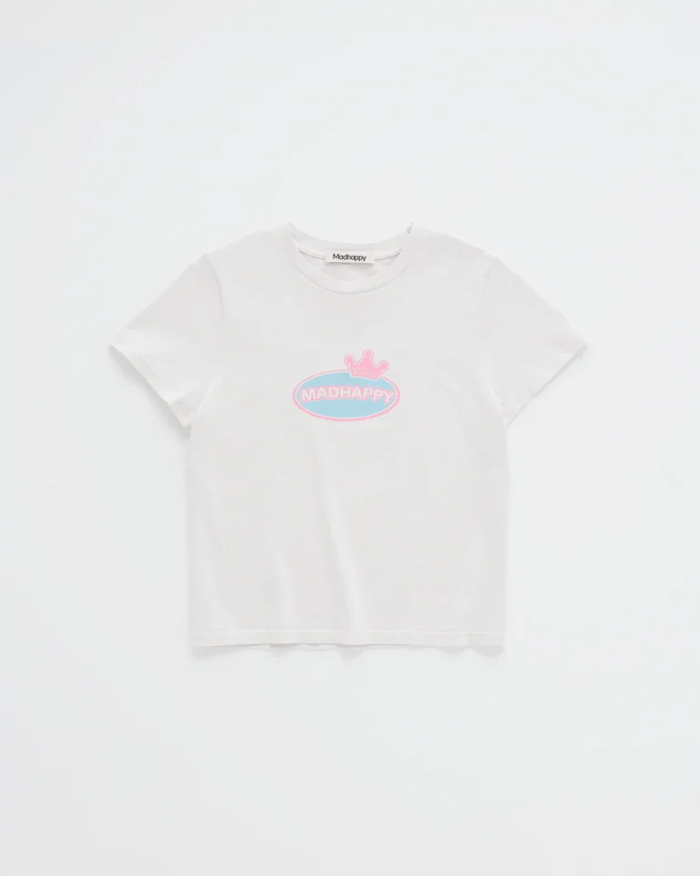 White Crown Shrunken T-shirt